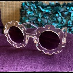 Girls Awesome Silver Blingy Sunglasses